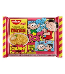 Macarrão Instantâneo Galinha Suave Nissin Miojo Turma da Mônica Pacote 85g