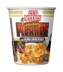 Macarrão Instantâneo Galinha Caipira Picante Nissin Cup Noodles Copo 68g