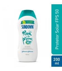 Protetor Solar Praia e Piscina FPS 50, Sundown, 200 ML