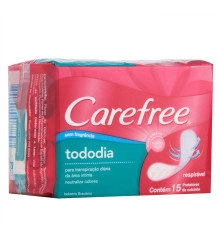 Protetor Diário Todo Dia sem Perfume, Carefree, 15 Unidades