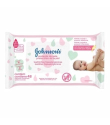 Toalha Hipoalergénica Extra Cuidado, Johnson's, 48 unidades