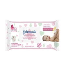 Toalha Hipoalergénica Proteção Pele, Johnson's, 96 unidades