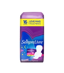 Absorvente Externo Noite Dia Adapt Plus com Abas, Sempre Livre, 16 Unidades