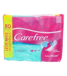 Protetor Diário Todo dia Flexi sem Perfume, Carefree, 80 Unidades