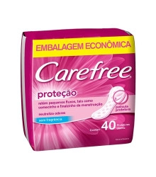 Protetor Diário Proteção sem Perfume, Carefree, 40 Unidades