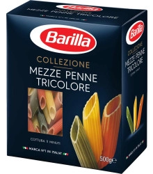 Macarrão Mezze Penne Tricolore - Barilla - 500G - CX C/15